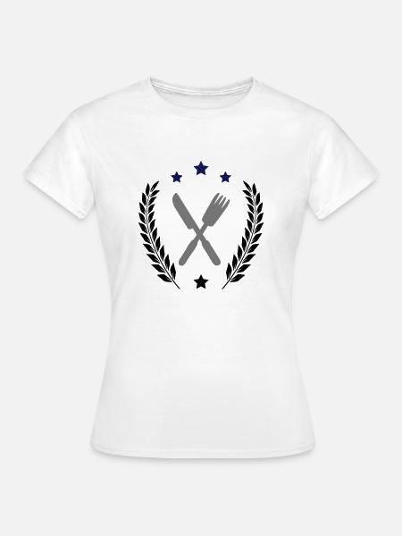 besteck - Frauen T-Shirt - Weiß