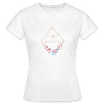 Future Marieé personnalisable - T-shirt Femme - blanc - Devant - AI Model Female 172 dark (172cm)