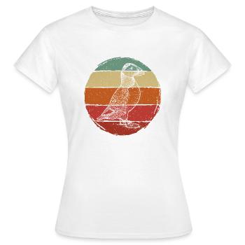 Vintage Puffin Bird Lover Seabirds Stud Puffin - Frauen T-Shirt - Weiß - Vorne - AI Model Female 172 dark (172cm)
