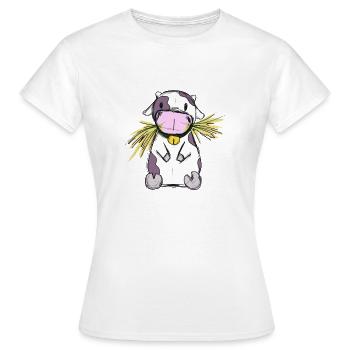 Cow-Chew - Frauen T-Shirt - Weiß - Vorne - AI Model Female 172 dark (172cm)