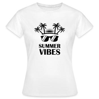 Ambiance estivale - T-shirt Femme - blanc - Devant - AI Model Female 172 dark (172cm)