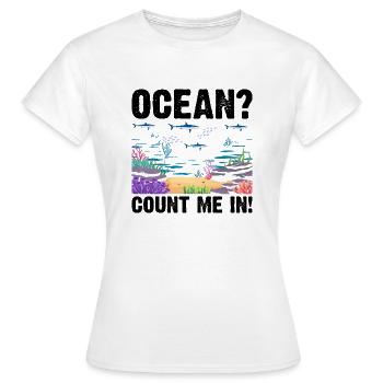 Ocean Zooologist Marine Biologist Marine Marine Biology - Women's T-Shirt - white - Front - AI Model Female 172 dark (172cm)