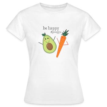 Dancing Veggies - Frauen T-Shirt - Weiß - Vorne - AI Model Female 172 dark (172cm)