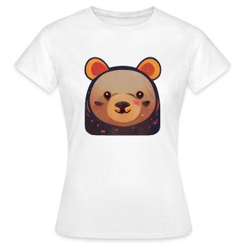 Kuschel Bär Illustration - Frauen T-Shirt - Weiß - Vorne - AI Model Female 172 dark (172cm)