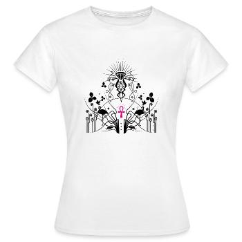 Croix ankh - T-shirt Femme - blanc - Devant - AI Model Female 172 dark (172cm)