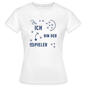 Ich bin der Spieler - Frauen T-Shirt - Weiß - Vorne - AI Model Female 172 dark (172cm)