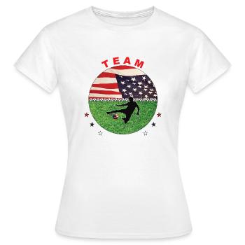 Soccer Soccer Team USA Amérique - T-shirt Femme - blanc - Devant - AI Model Female 172 dark (172cm)