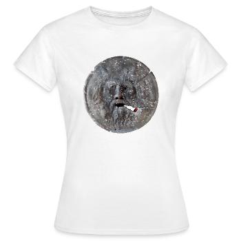 bekiffter Mund der Wahrheit in Rom - Frauen T-Shirt - Weiß - Vorne - AI Model Female 172 dark (172cm)