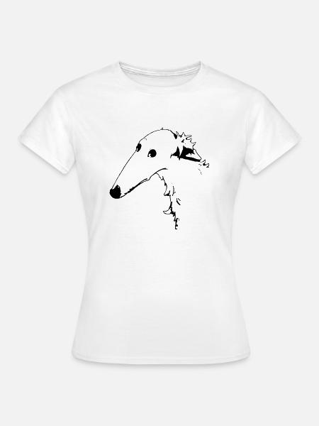 Barsoi Hund witzig - Frauen T-Shirt - Weiß