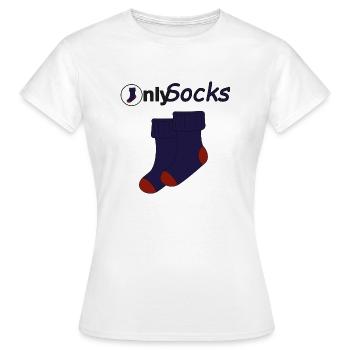 Seulement des chaussettes - T-shirt Femme - blanc - Devant - AI Model Female 172 dark (172cm)