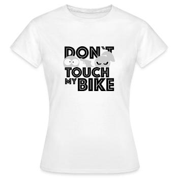 Dont touch my Bike - Das Mädchen mit der Pistole - Frauen T-Shirt - Weiß - Vorne - AI Model Female 172 dark (172cm)