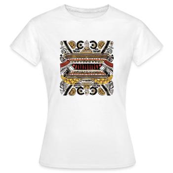 Folklore africain - T-shirt Femme - blanc - Devant - AI Model Female 172 dark (172cm)