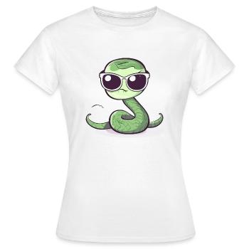Saki le serpent - T-shirt Femme - blanc - Devant - AI Model Female 172 dark (172cm)