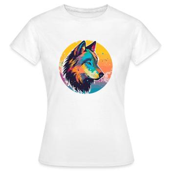 Wolf, Wild Dog, Grey Wolf, Canis lupus - Women's T-Shirt - white - Front - AI Model Female 172 dark (172cm)