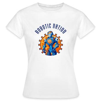 Robotic Nation - Women's T-Shirt - white - Front - AI Model Female 172 dark (172cm)