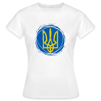 Trysub Ukraine Dreizack - Frauen T-Shirt - Weiß - Vorne - AI Model Female 172 dark (172cm)