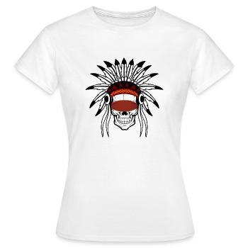 Le Squelette chaman - T-shirt Femme - blanc - Devant - AI Model Female 172 dark (172cm)