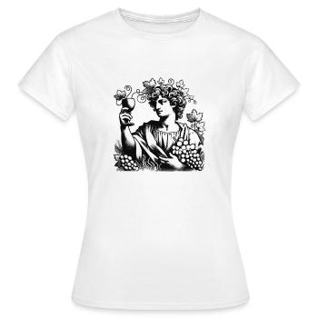 Bacchus Caravage Hommage - T-shirt Femme - blanc - Devant - AI Model Female 172 dark (172cm)