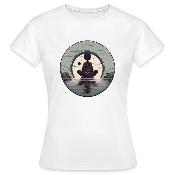 Sérénité Zenscape - T-shirt Femme - blanc - Devant - AI Model Female 172 dark (172cm)