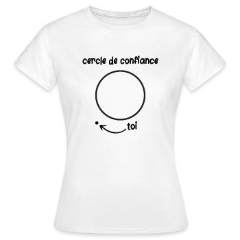 cercle de confiance - T-shirt Femme - blanc - Devant - AI Model Female 172 dark (172cm)
