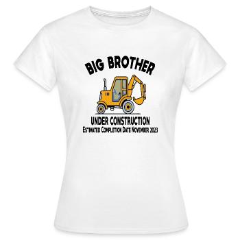 Big Brother Under Construction Announcement retro - T-shirt Femme - blanc - Devant - AI Model Female 172 dark (172cm)