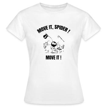 Beth the Spider - Tap Dancing (with text) - Women's T-Shirt - white - Front - AI Model Female 172 dark (172cm)
