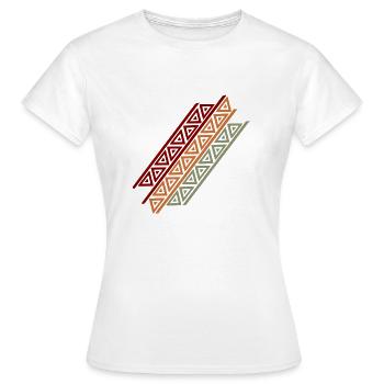 Geometric shapes - Women's T-Shirt - white - Front - AI Model Female 172 dark (172cm)