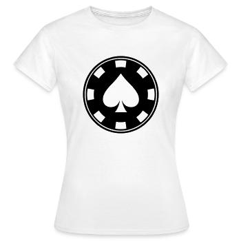 Jeton de poker - T-shirt Femme - blanc - Devant - AI Model Female 172 dark (172cm)