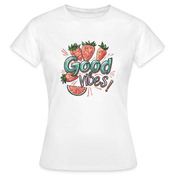 Sommer Stimmung - Frauen T-Shirt - Weiß - Vorne - AI Model Female 172 dark (172cm)