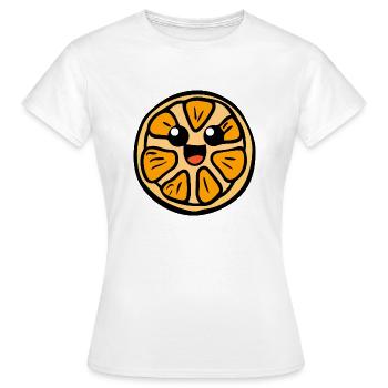 Joe l’orange - T-shirt Femme - blanc - Devant - AI Model Female 172 dark (172cm)