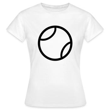 Balle de tennis - T-shirt Femme - blanc - Devant - AI Model Female 172 dark (172cm)