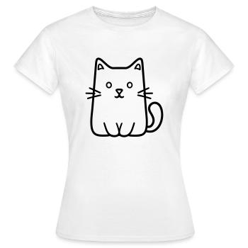 kitten - Women's T-Shirt - white - Front - AI Model Female 172 dark (172cm)