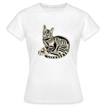 König getigertes Kätzchen - Frauen T-Shirt - Weiß - Vorne - AI Model Female 172 dark (172cm)