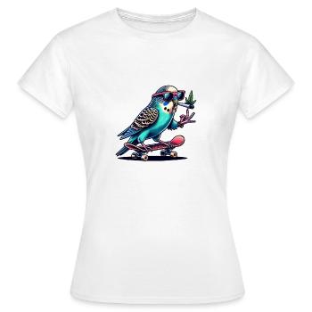 Perruche flagrante - T-shirt Femme - blanc - Devant - AI Model Female 172 dark (172cm)