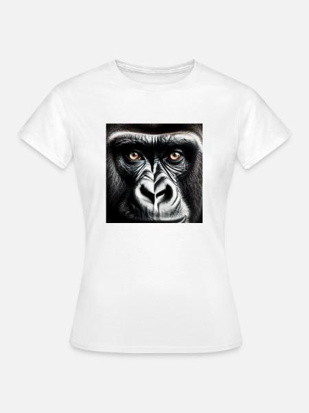 Gorilla, der Dir in die Augen sieht - Frauen T-Shirt - Weiß