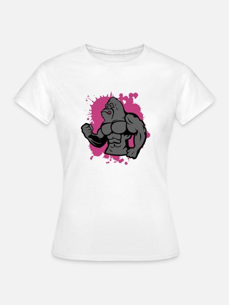 gorilla stark tier - Frauen T-Shirt - Weiß