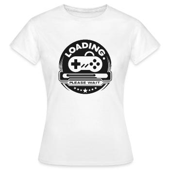 Loading Please Wait - Women's T-Shirt - white - Front - AI Model Female 172 dark (172cm)