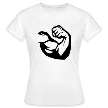 Biceps Fitness - T-shirt Femme - blanc - Devant - AI Model Female 172 dark (172cm)