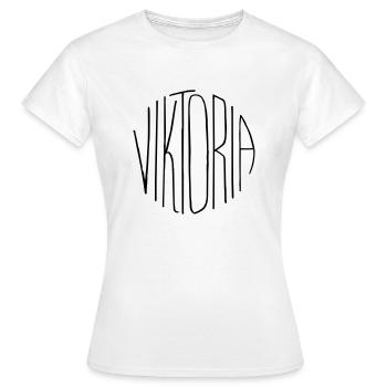 Victoria - T-shirt Femme - blanc - Devant - AI Model Female 172 dark (172cm)