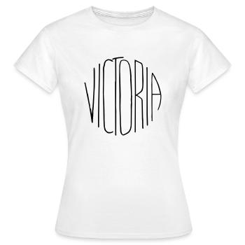 Victoria - T-shirt Femme - blanc - Devant - AI Model Female 172 dark (172cm)