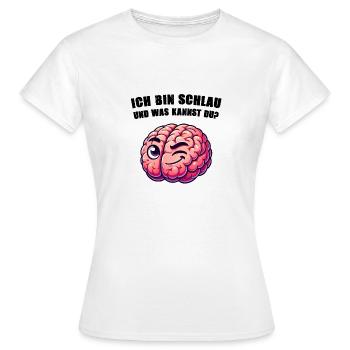 Smart brain - Women's T-Shirt - white - Front - AI Model Female 172 dark (172cm)