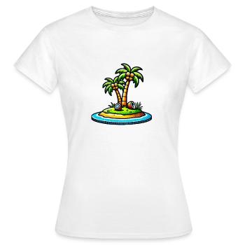 palm island - Women's T-Shirt - white - Front - AI Model Female 172 dark (172cm)