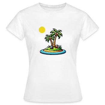 Palm Island - Women's T-Shirt - white - Front - AI Model Female 172 dark (172cm)