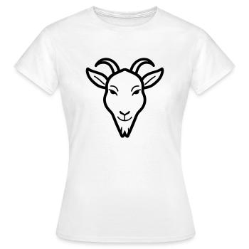 Ziegenbock - Frauen T-Shirt - Weiß - Vorne - AI Model Female 172 dark (172cm)