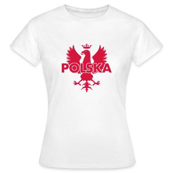 Aigle Polska - Polen - Adler - Pologne - T-shirt Femme - blanc - Devant - AI Model Female 172 dark (172cm)