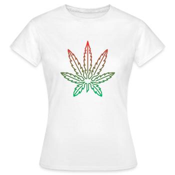 Hanf - Frauen T-Shirt - Weiß - Vorne - AI Model Female 172 dark (172cm)