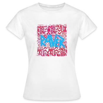 Raver - Women's T-Shirt - white - Front - AI Model Female 172 dark (172cm)