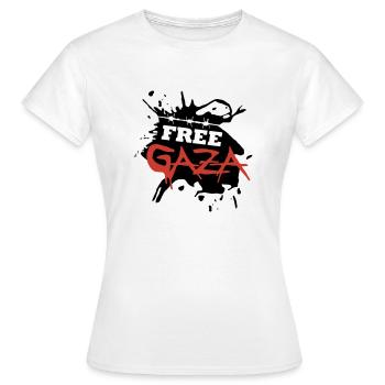 Free Gaza - T-shirt Femme - blanc - Devant - AI Model Female 172 dark (172cm)