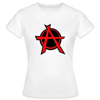 Anarchiste - T-shirt Femme - blanc - Devant - AI Model Female 172 dark (172cm)