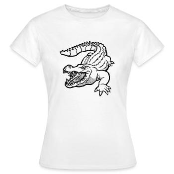 mal crocodile - T-shirt Femme - blanc - Devant - AI Model Female 172 dark (172cm)
